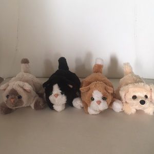 Group of 4 Fur Real pets mechanical cat dog